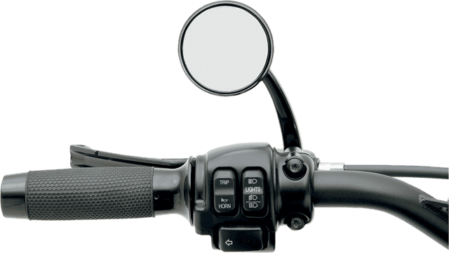 TODD'S CYCLE 0640-0434 Mirror - Shooter - Side View - Round - Black - Left - Each — image 1 of 3