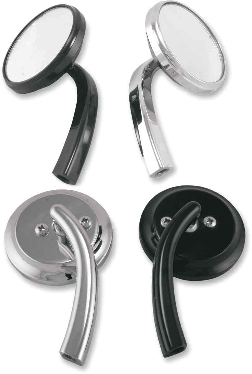 TODD'S CYCLE 0640-0435 Mirror - Shooter - Side View - Round - Chrome - Right - Each — image 2 of 3
