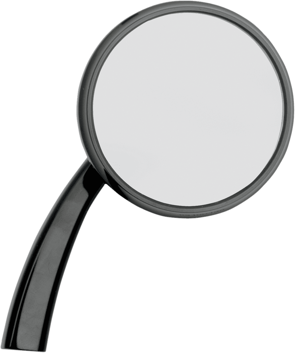 TODD'S CYCLE 0640-0436 Mirror - Shooter - Side View - Round - Black - Right - Each