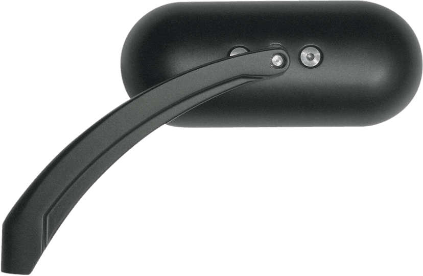 DRAG SPECIALTIES 0640-0488 Mirror - Side View - Oval - Black/Matte - Each — image 2 of 3