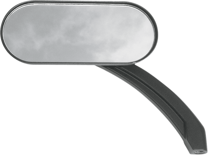 DRAG SPECIALTIES 0640-0488 Mirror - Side View - Oval - Black/Matte - Each — image 1 of 3
