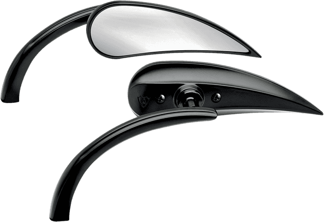 ARLEN NESS 0640-0489 Mirror - Micro - Rad 2 - Side View - Teardrop - Black - Left