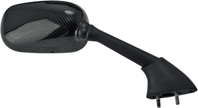 EMGO 0640-0513 Mirror - Side View - Black/Carbon Fiber - Rectangle - Right - Yamaha — image 2 of 2