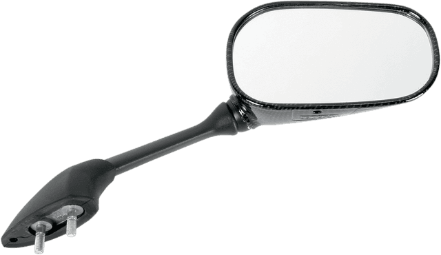 EMGO 0640-0513 Mirror - Side View - Black/Carbon Fiber - Rectangle - Right - Yamaha — image 1 of 2