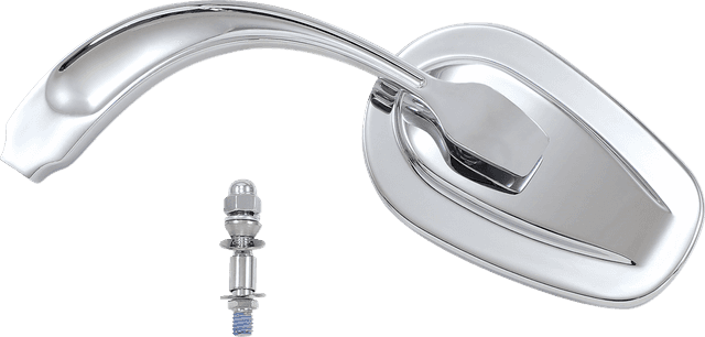 RUSS WERNIMONT DESIGNS 0640-0535 Mirror - Contour - Side View - Oval - Chrome - Left - Each — image 1 of 5