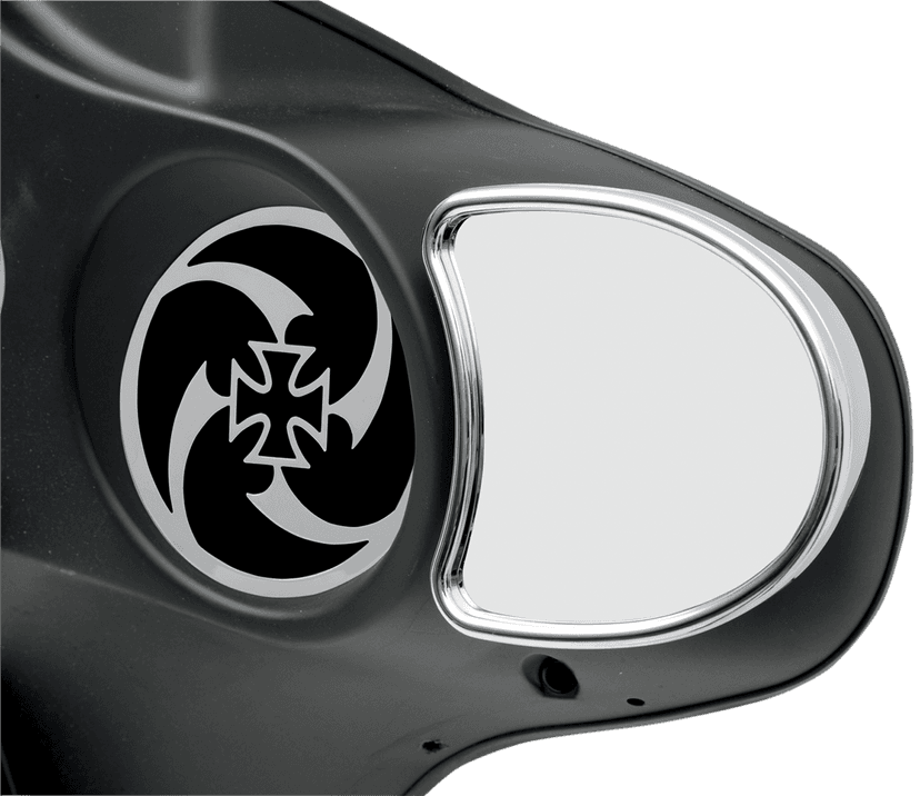 DRAG SPECIALTIES 0640-0651 Mirror - Side View without Blind Spot - Half-Moon - Chrome — image 2 of 2