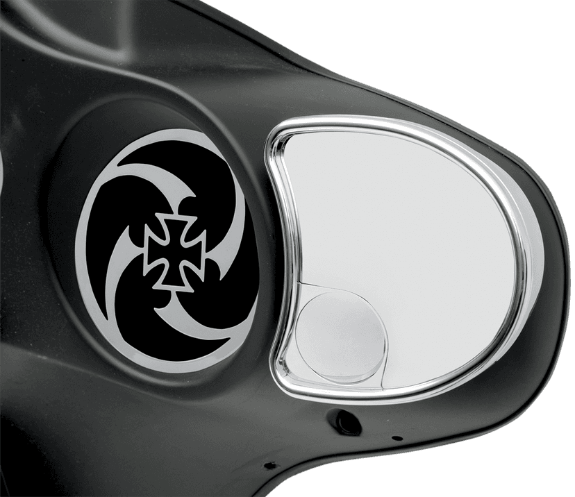 DRAG SPECIALTIES 0640-0652 Mirror - Side View w/Blind Spot - Half-Moon - Chrome — image 2 of 2