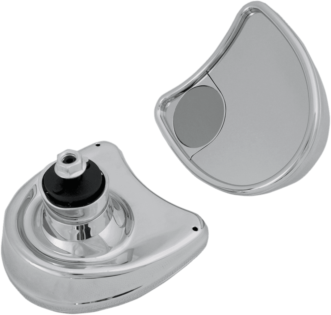 DRAG SPECIALTIES 0640-0652 Mirror - Side View w/Blind Spot - Half-Moon - Chrome