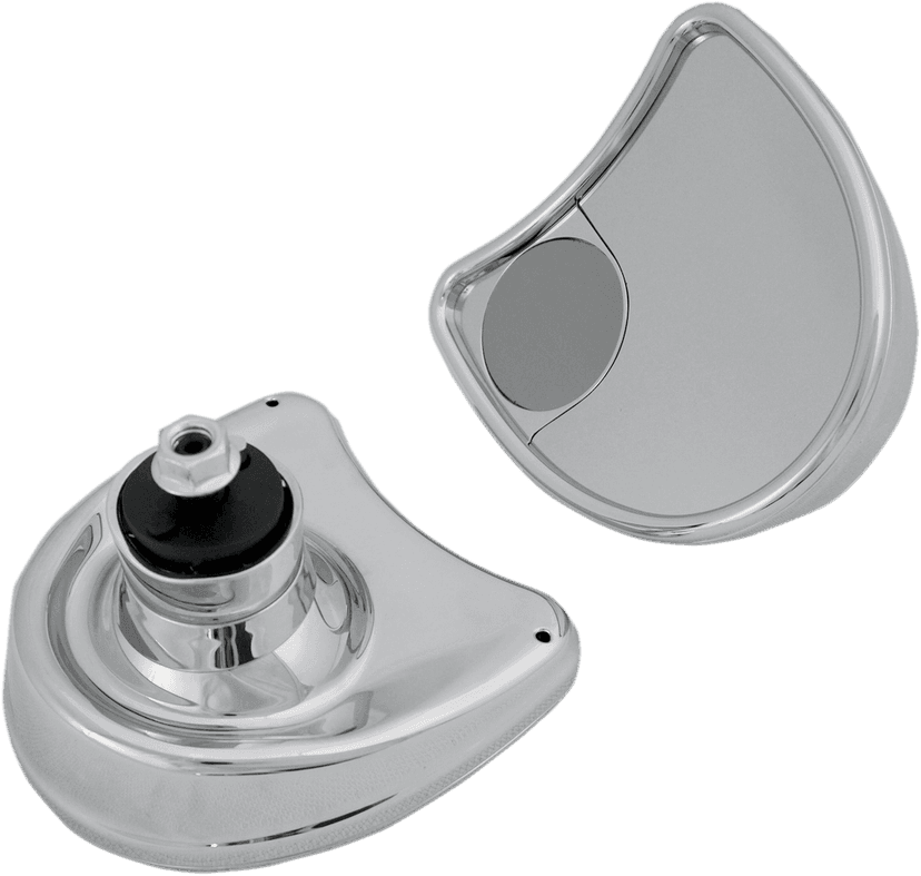 DRAG SPECIALTIES 0640-0652 Mirror - Side View w/Blind Spot - Half-Moon - Chrome — image 1 of 2