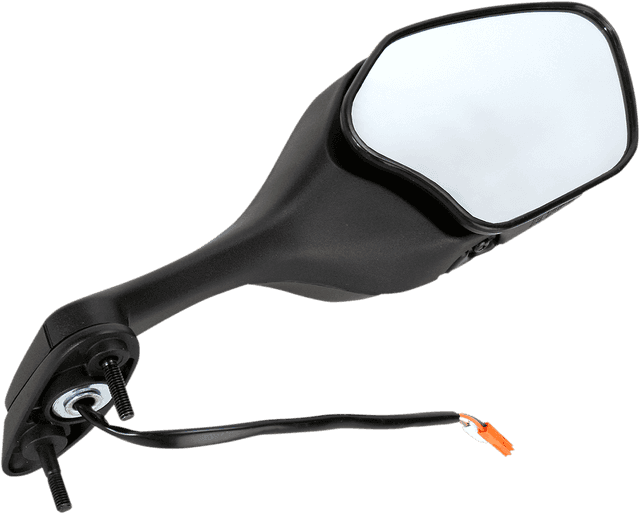 EMGO 0640-0669 Mirror - Side View w/Integrated Lighting - Polygon - Black - Right — image 1 of 2