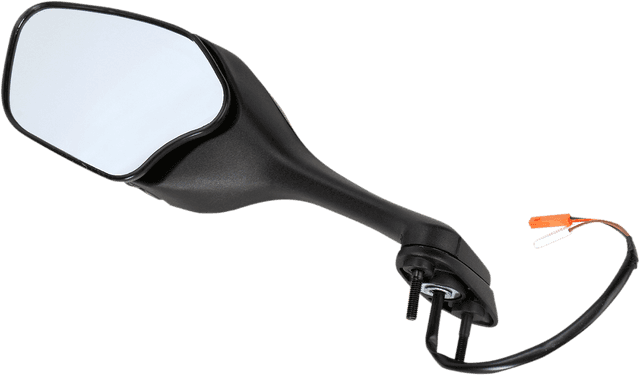 EMGO 0640-0670 Mirror - Side View w/Integrated Lighting - Polygon - Black - Left — image 2 of 2