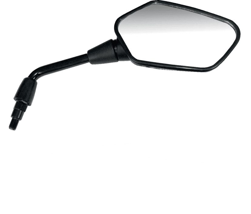 EMGO 0640-0671 Mirror - Side View - Polygon - Black - Right