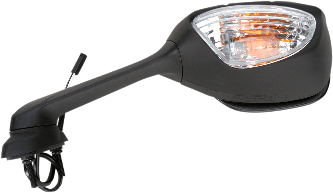 EMGO 0640-0706 Mirror - Side View w/Integrated Turn Signals - Oval - Black - Left