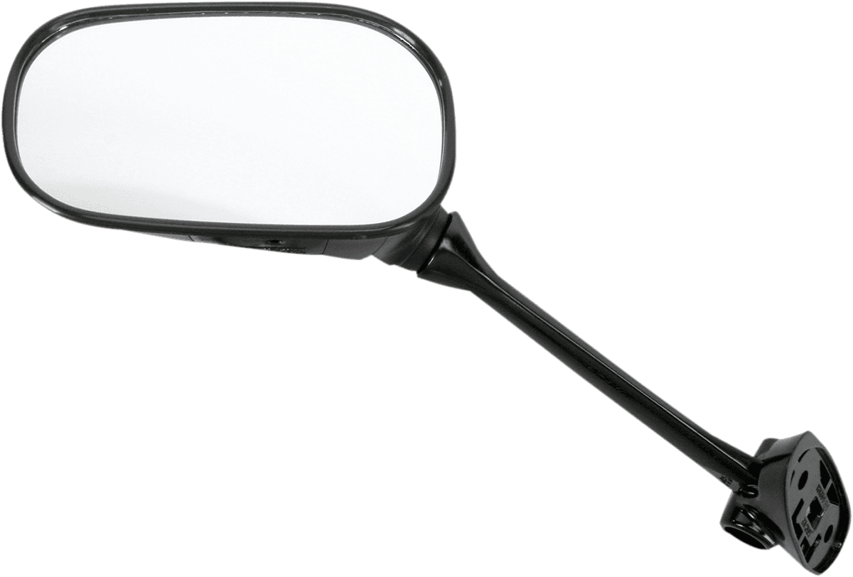 EMGO 0640-0713 Mirror - Side View - Oval - Black - Left