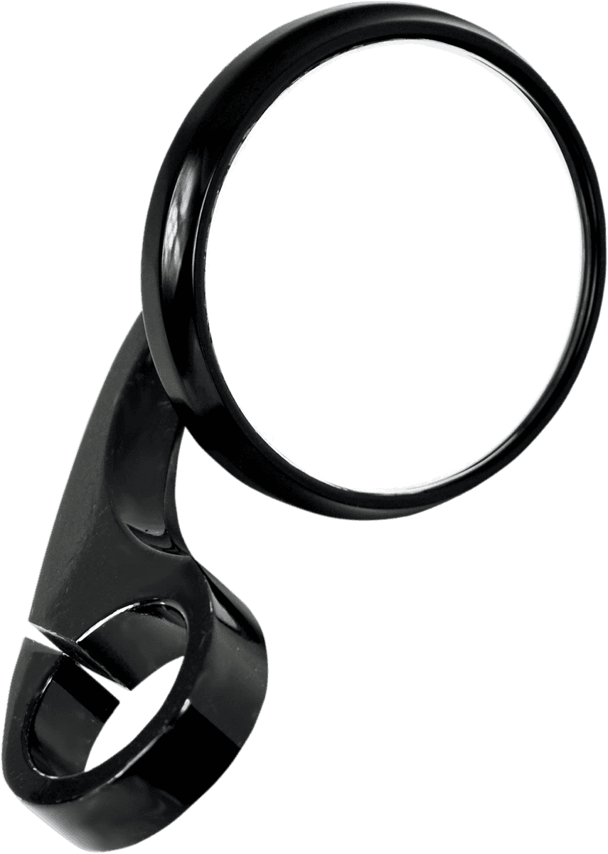 TODD'S CYCLE 0640-0748 Mirror - Shooter - Side View - Round - Black - 1"