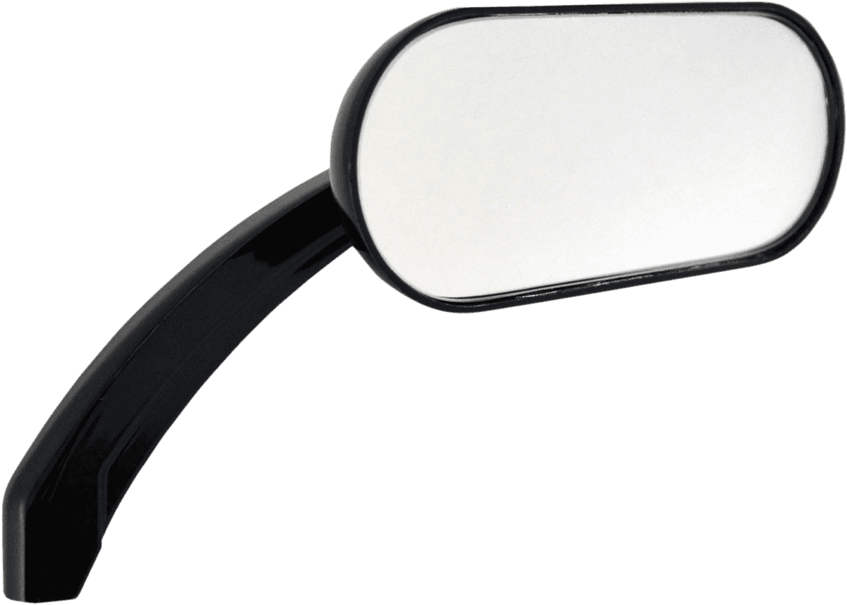 DRAG SPECIALTIES 0640-0786 Mirror - Side View - Oval - Gloss/Black - Each