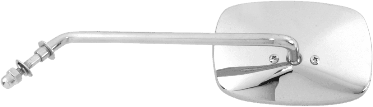 EMGO 0640-0802 Mirror - Side View - Plain Face/Rectangle - Long Stem - Left - Screw-In - Each