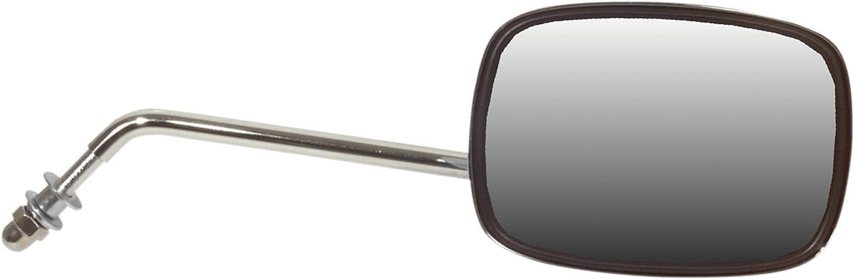 EMGO 0640-0803 Mirror - Side View - Plain Face/Rectangle - Short Stem - Right - Bolt-On - Each