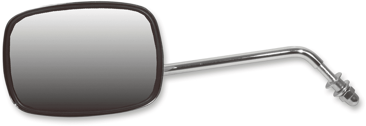 EMGO 0640-0804 Mirror - Side View - Plain Face/Rectangle - Short Stem - Left - Bolt-On - Each