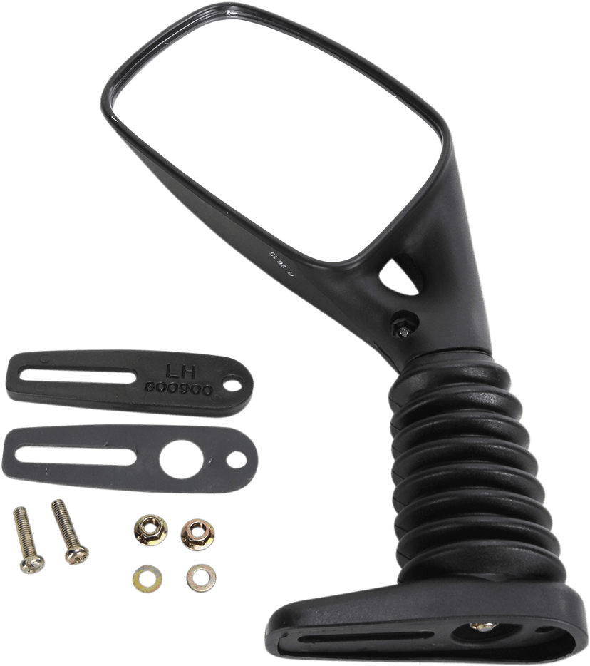 PARTS UNLIMITED 0640-0935 Mirror - ZX - Side View - Rectangle - Black - Left - Each
