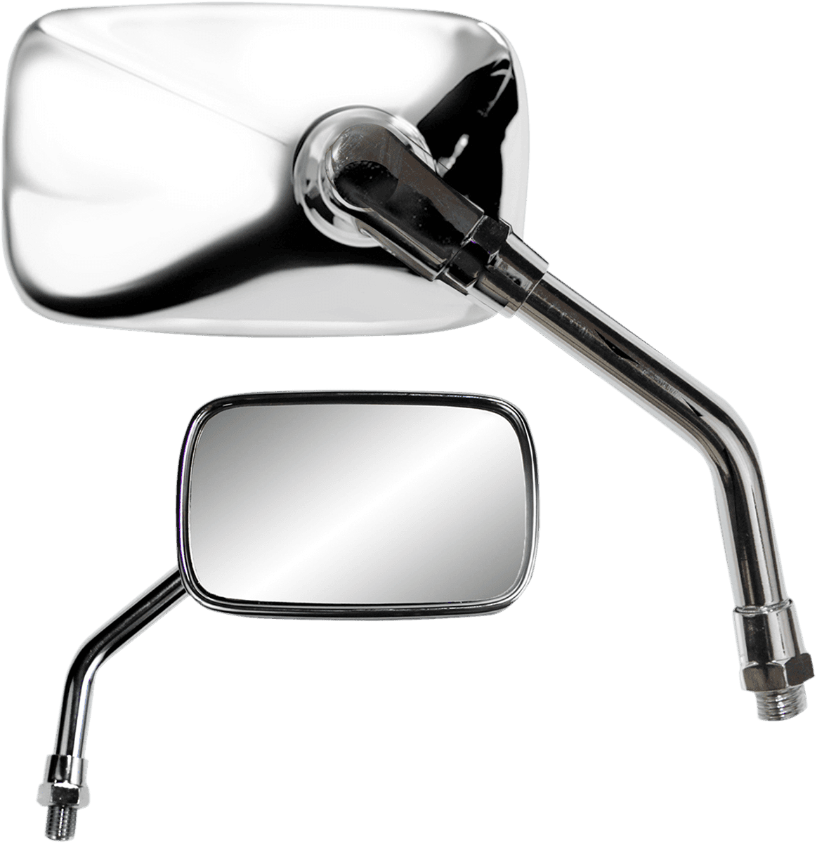 PARTS UNLIMITED 0640-0957 Mirror - Mini - Side View - Rectangle - Chrome - M10x1.25 - Each