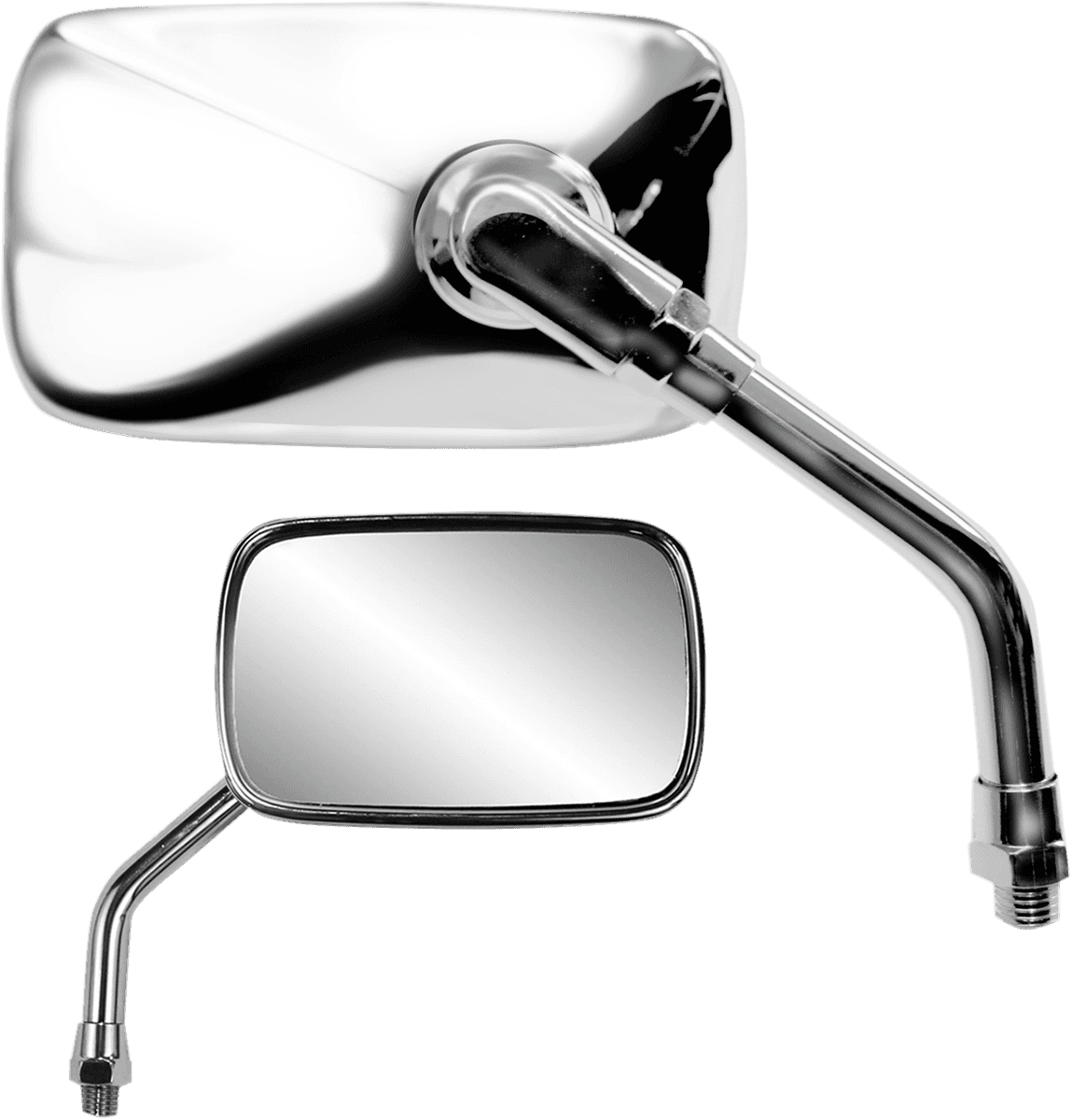 PARTS UNLIMITED 0640-0958 Mirror - Mini - Side View - Rectangle - Chrome - M10x1.25 (Left Hand) - Each