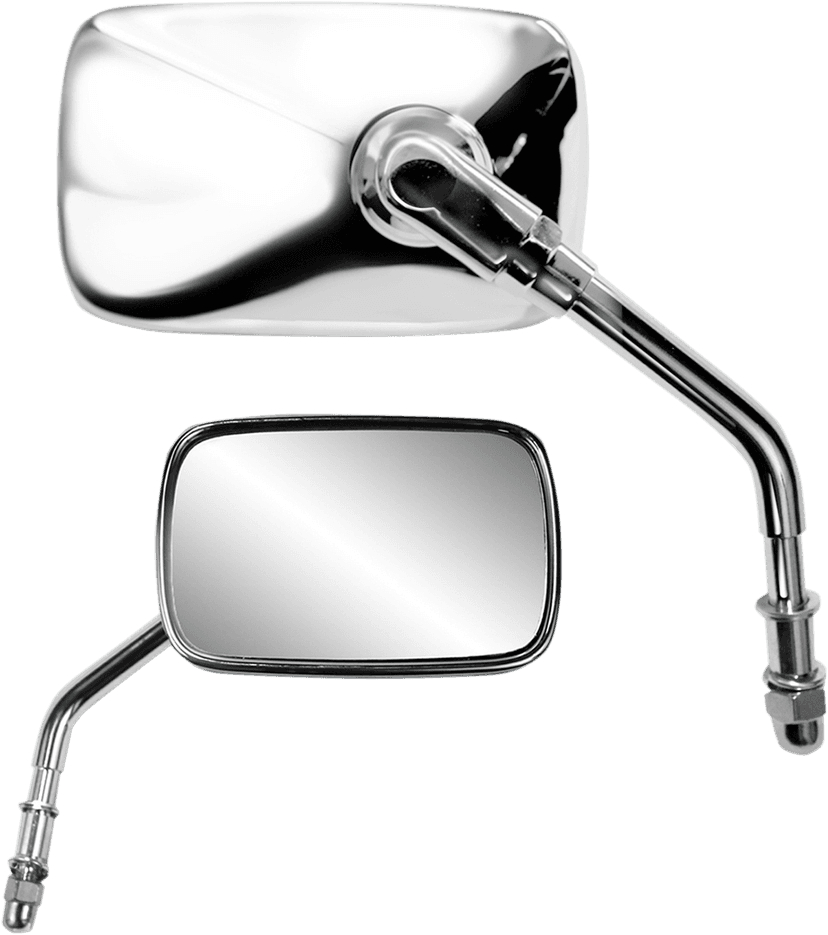 PARTS UNLIMITED 0640-0959 Mirror - Side View - Rectangle - Short - Chrome