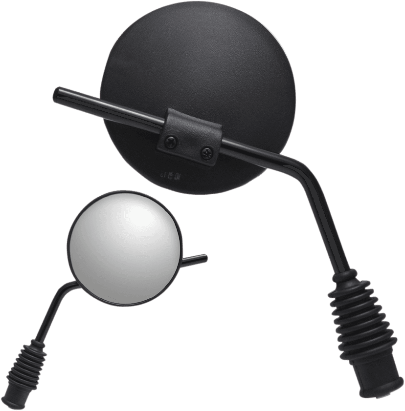 PARTS UNLIMITED 0640-0969 Mirror - Side View - Dual Sport - Yamaha - Reverse Thread - Right - Black