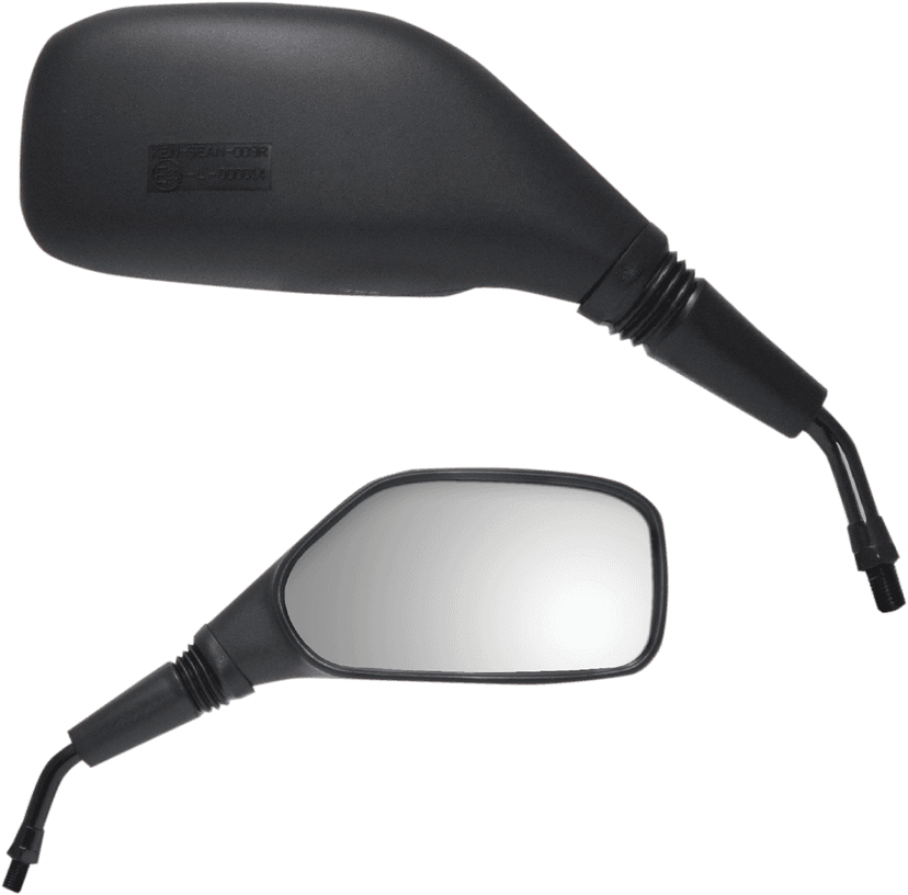 PARTS UNLIMITED 0640-0971 Mirror - Supersport - Side View - Rectangle - Black - Right - Each