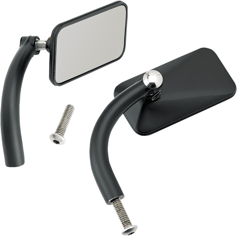 BILTWELL 0640-1000 Mirrors - Utility - Side View - Rectangle - Perch - Black - Pair