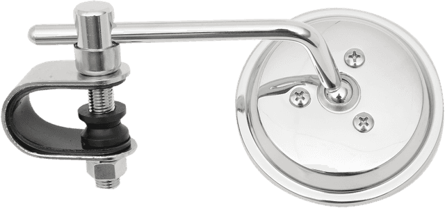 EMGO 0640-1013 Mirror - Side View - Round - Chrome - 4" Stem - Left/Right - Each — image 2 of 2