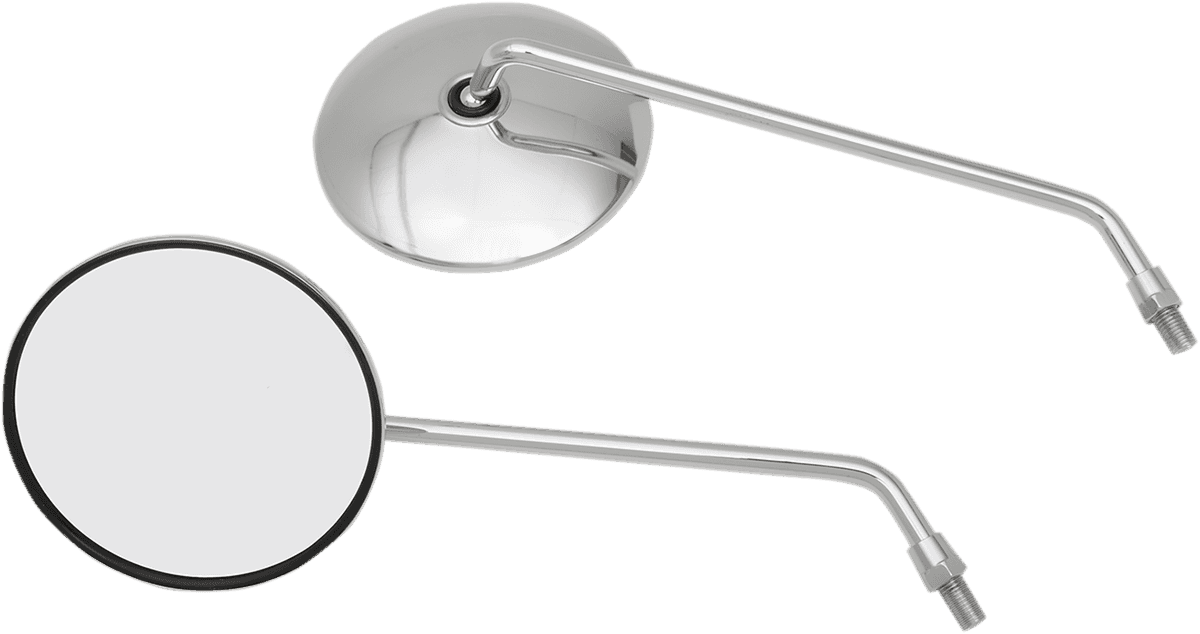 EMGO 0640-1040 Mirrors - Classic - Universal - Side View - Round - Chrome - Left/Right - Pair
