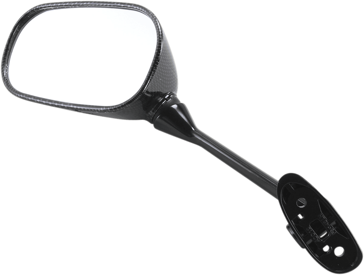 EMGO 0640-1067 Mirror - Side View - Black/Carbon Fiber - Rectangle - Left - Suzuki