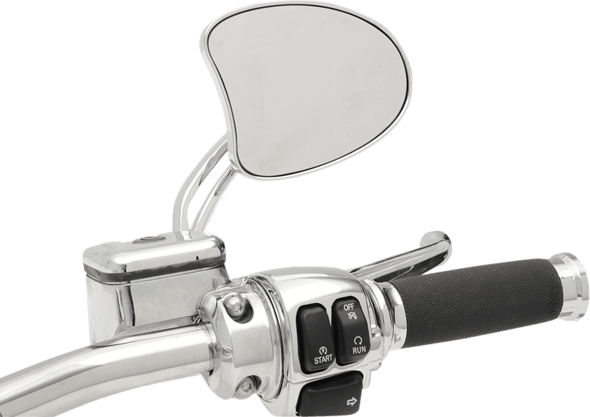 DRAG SPECIALTIES 0640-1097 Mirrors - Side View - Tapered - Chrome - Short Stem - Pair — image 3 of 4