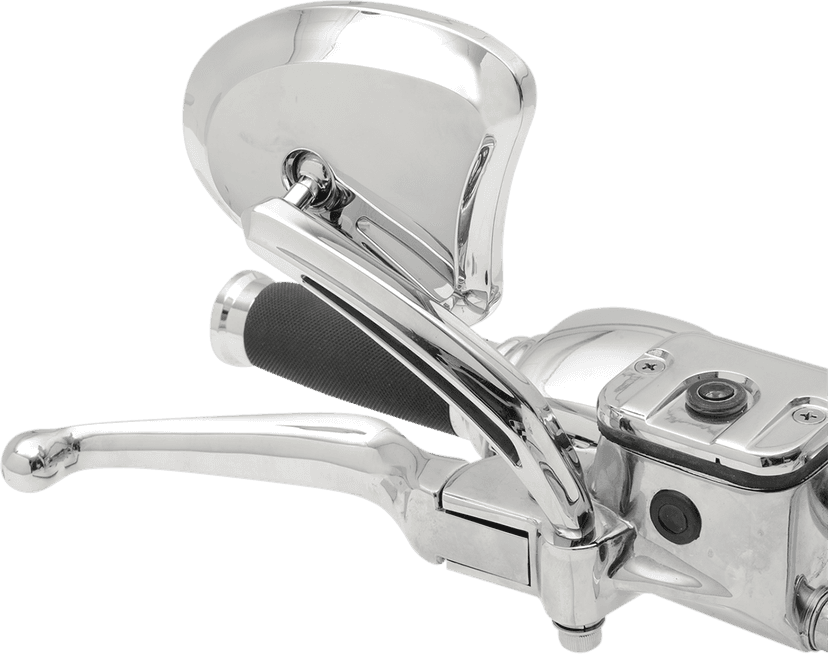 DRAG SPECIALTIES 0640-1097 Mirrors - Side View - Tapered - Chrome - Short Stem - Pair — image 4 of 4