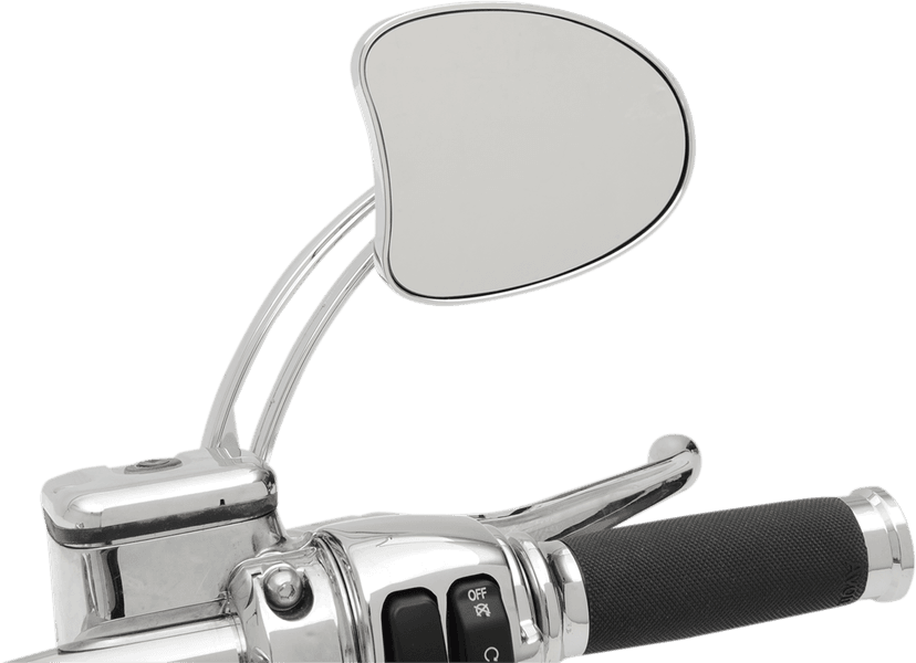 DRAG SPECIALTIES 0640-1098 Mirrors - Side View - Tapered - Chrome - Long Stem - Pair — image 3 of 4