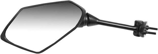 EMGO 0640-1166 Mirror - Side View - Polygon - Black - Left