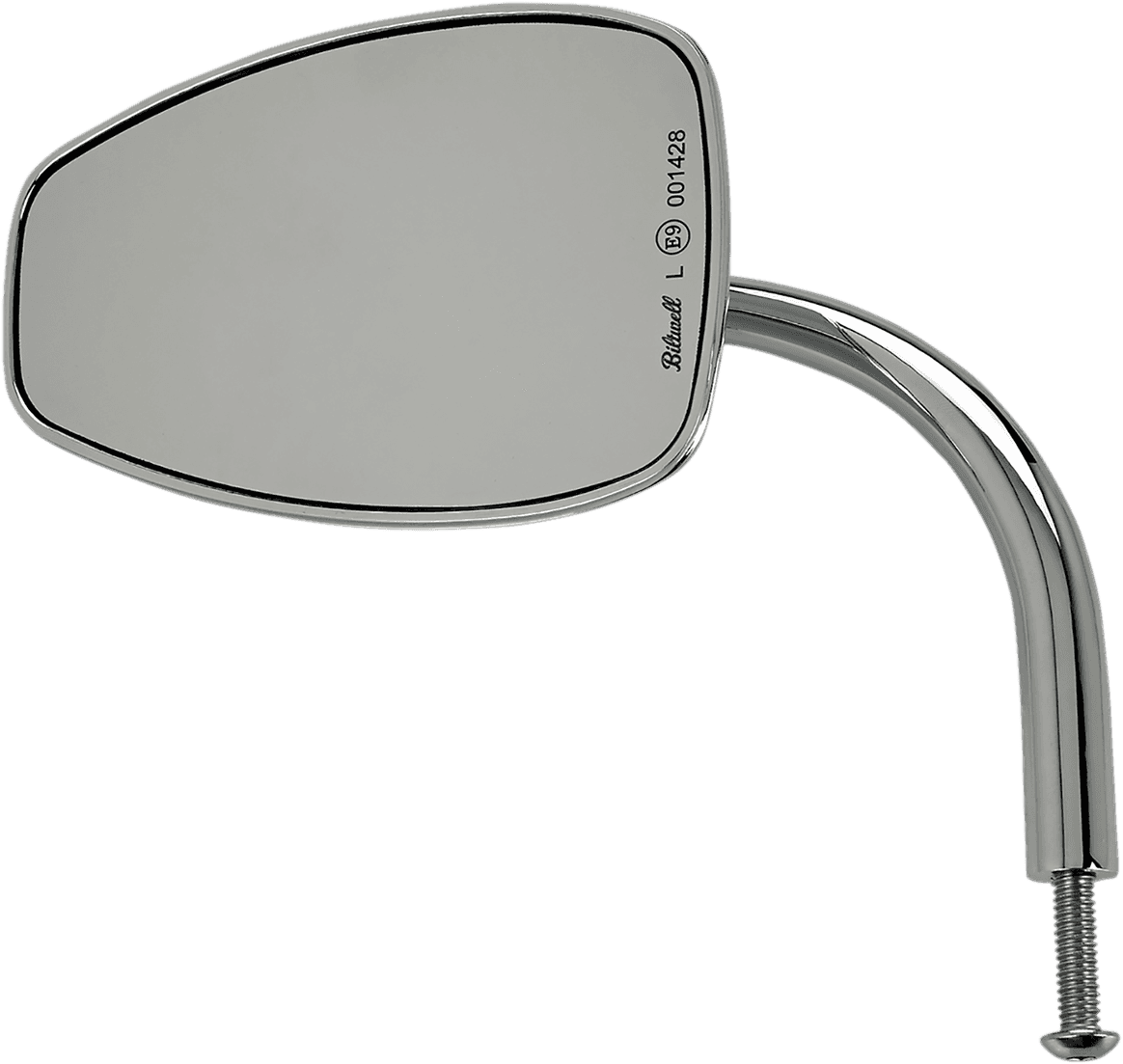 BILTWELL 0640-1319 Mirror - Utility - Side View - Teardrop - Perch - Chrome - Each