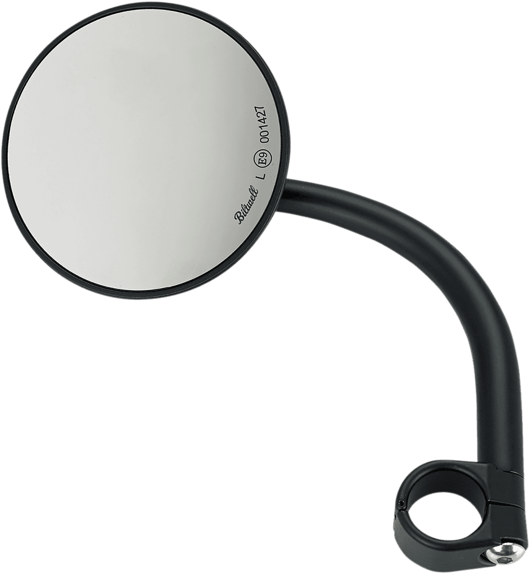 BILTWELL 0640-1320 Mirror - Utility - Side View - Round - Clamp-On - Black - 1"