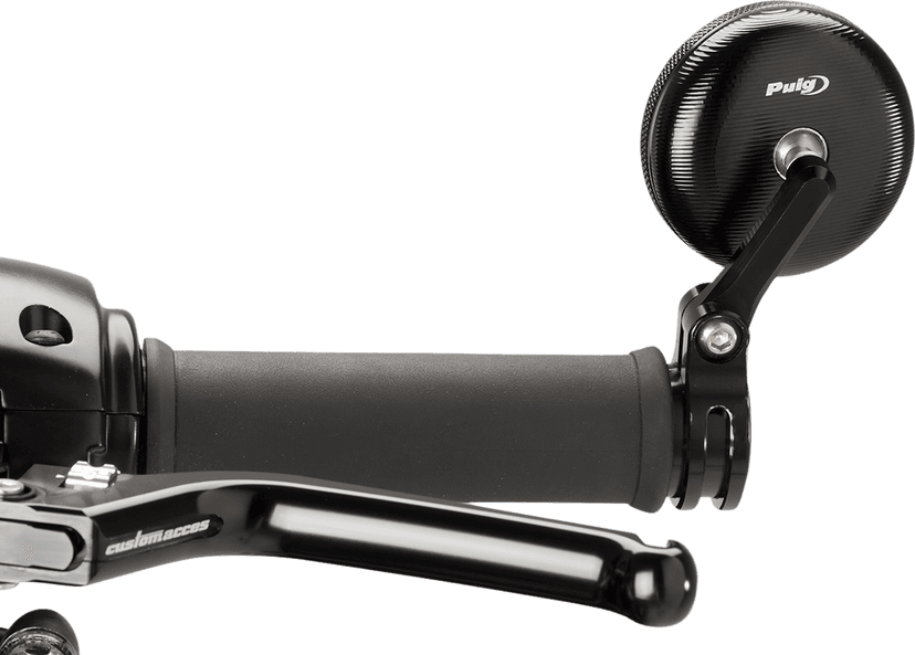 PUIG HI-TECH PARTS 0640-1372 Mirror - Tracker - Rear View - Round - Black — image 4 of 4