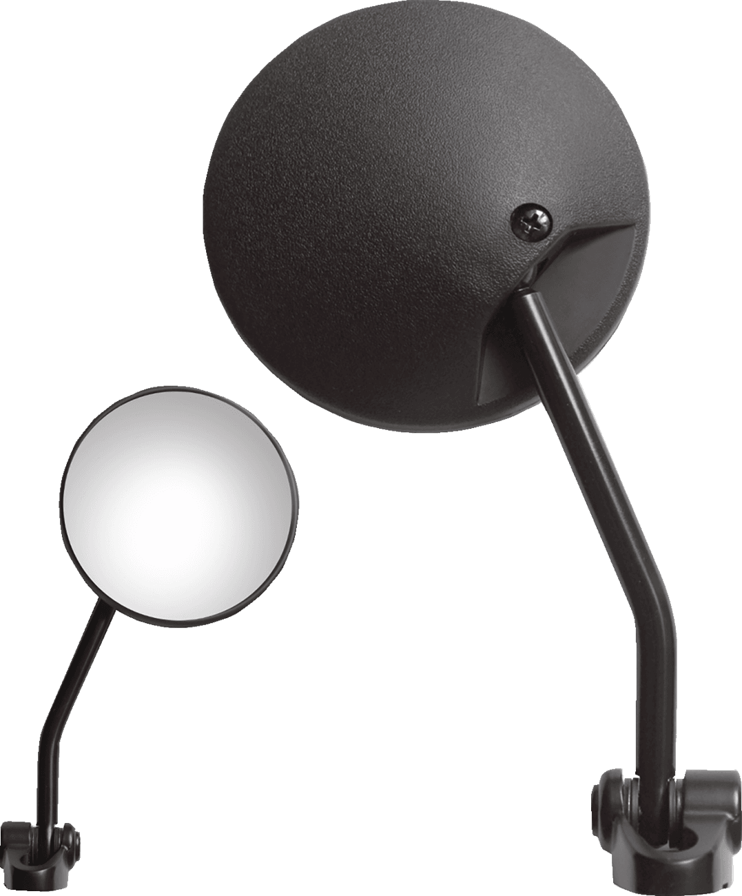 PARTS UNLIMITED 0640-1690 Mirror - Flag - Side View - Round - Black