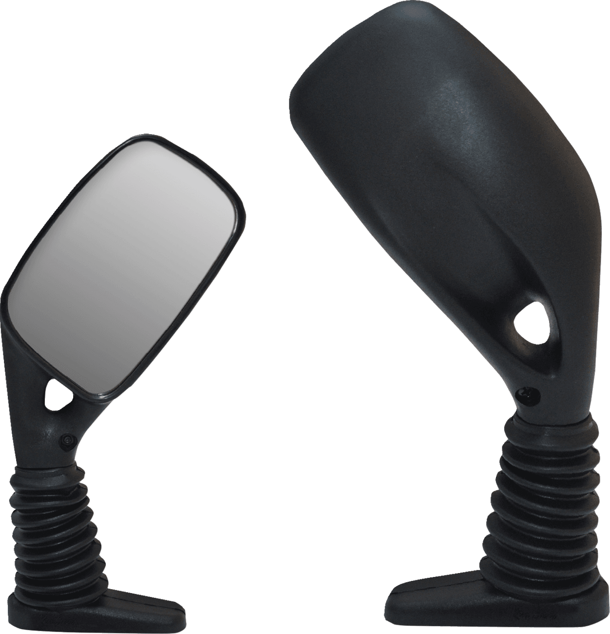 PARTS UNLIMITED 0640-1691 Mirrors - Side View - Rectangular - Black - Pair