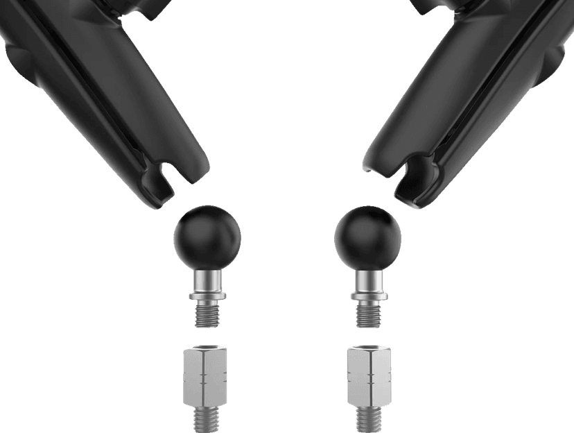 RAM MOUNTS 06401719 Tough-Mirror™ - Side View - Oval - Black - Left/Right - Long Arm — image 3 of 6