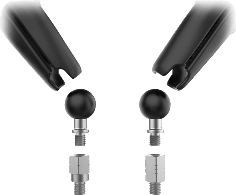 RAM MOUNTS 06401720 Tough-Mirror™ - Side View - Oval - Black - Left/Right - Long Arm — image 4 of 6
