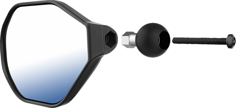 RAM MOUNTS 06401721 Tough-Mirror™ - Side View - Oval - Black - Left with Ball — image 2 of 4