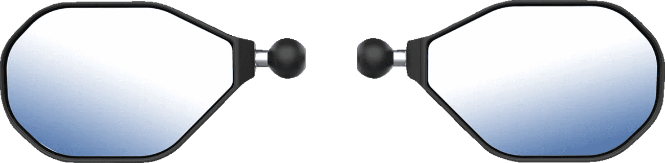 RAM MOUNTS 06401722 Tough-Mirror™ - Side View - Oval - Black - Left/Right with Ball