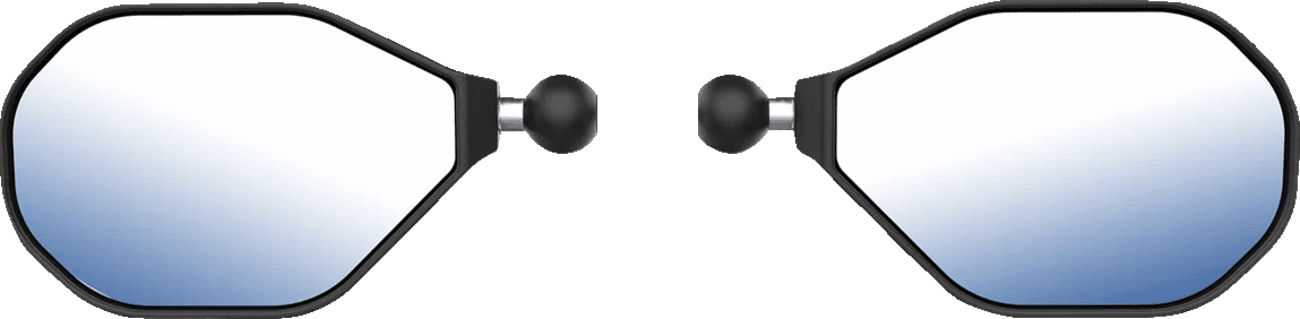 RAM MOUNTS 06401722 Tough-Mirror™ - Side View - Oval - Black - Left/Right with Ball