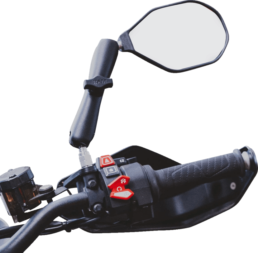 RAM MOUNTS 06401723 Tough-Mirror™ - Side View - Oval - Black - Right with Ball — image 4 of 5
