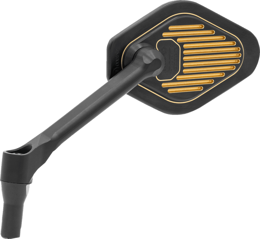 DRAG SPECIALTIES 06401866 Mirror - Adjustable - Diamond - Black/Gold - Short Stem - Left — image 3 of 3