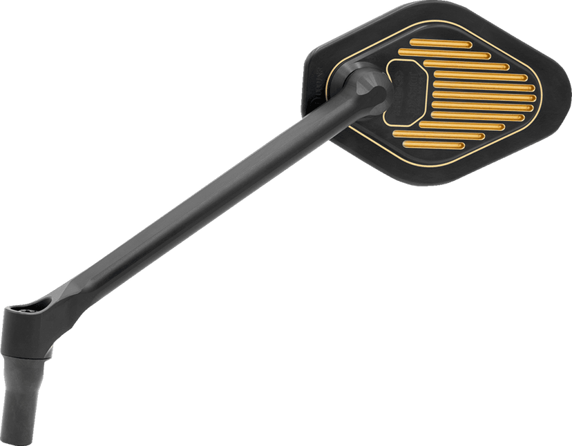 DRAG SPECIALTIES 06401868 Mirror - Adjustable - Diamond - Black/Gold - Long Stem - Left — image 1 of 2